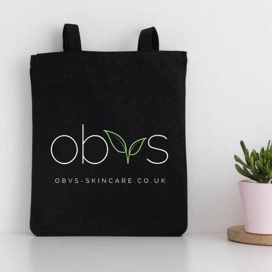 100% Cotton Obvs Skincare Reusable Tote Bag. - Obvs Skincare