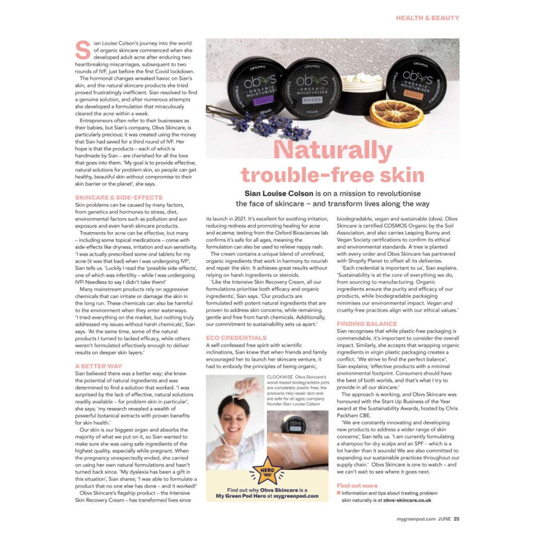 Naturally Trouble-Free Skin - Sian's Story - Obvs Skincare