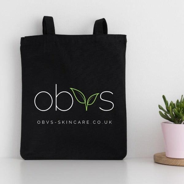 100% Cotton Obvs Skincare Reusable Tote Bag. - Obvs Skincare